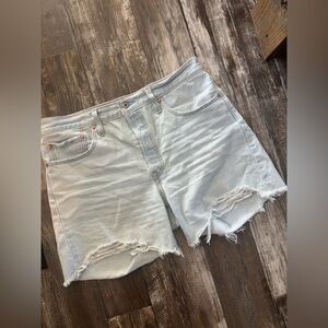 Levi WELL SURE 501 Mid Thigh Jean Shorts